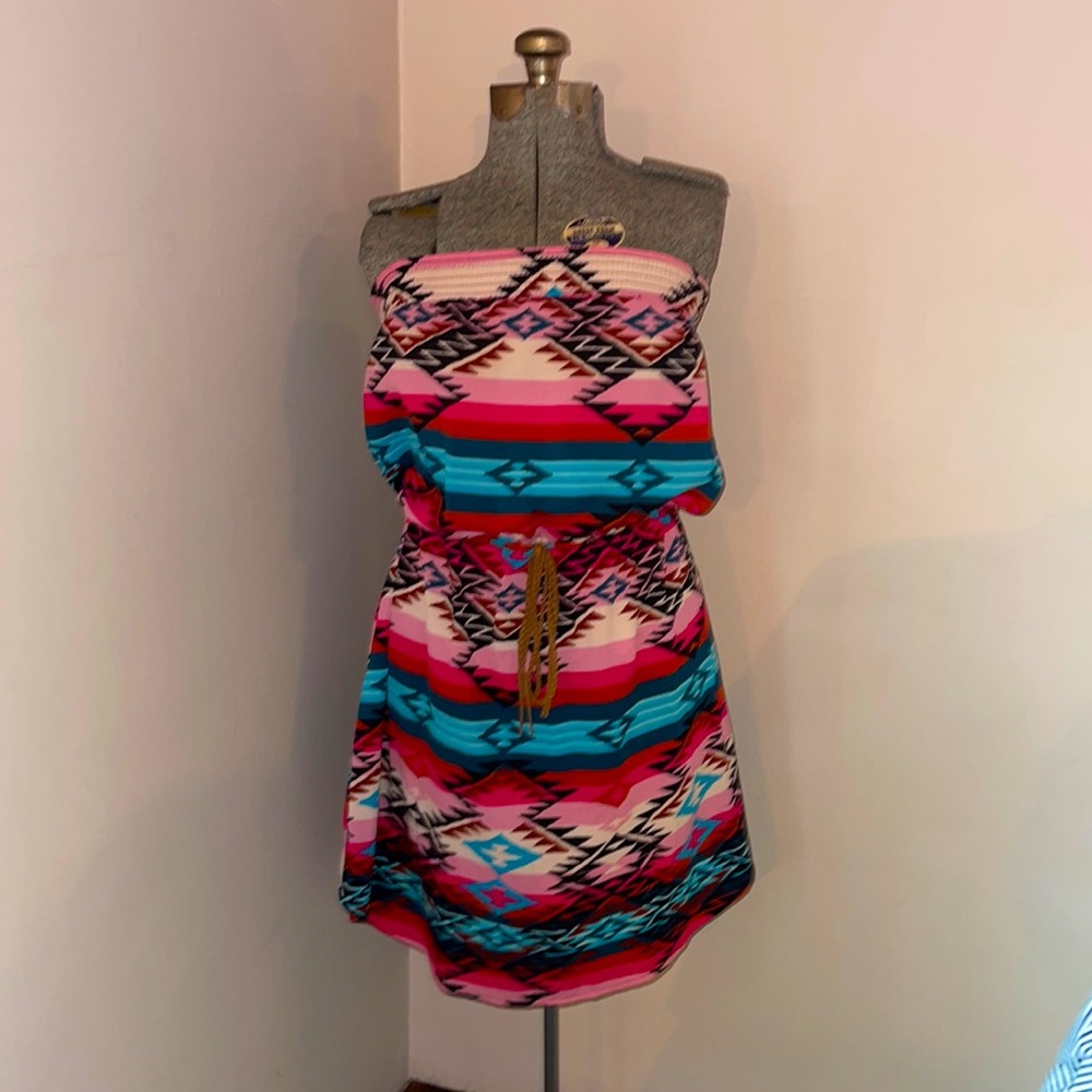 Xhilaration southwestern off shoulder dress